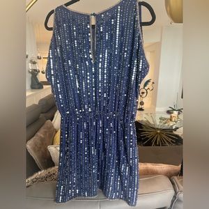 Greylin Sequined Navy Dress